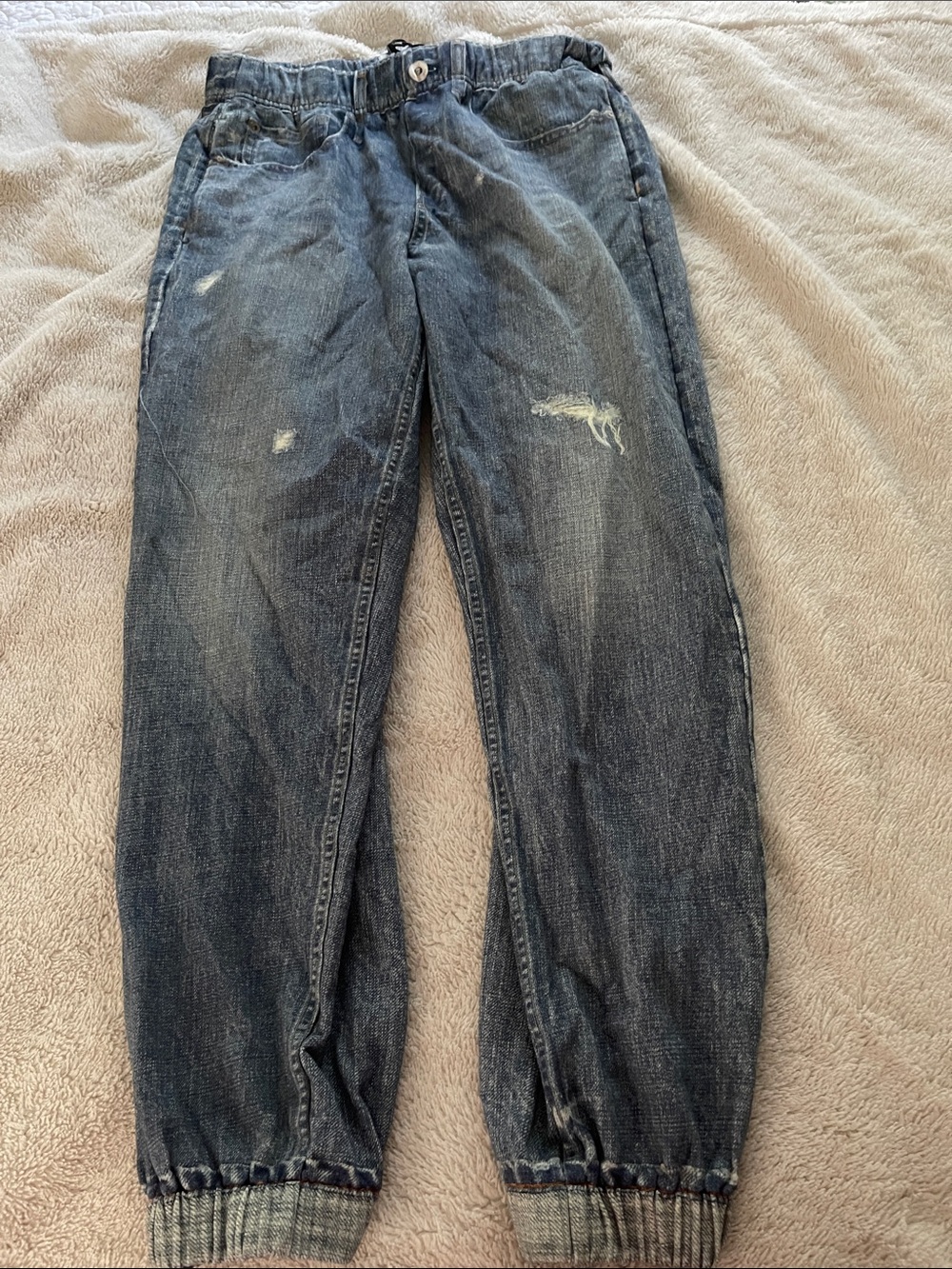 Rag & Bone Women’s Blue Distressed Jogger Jeans M
